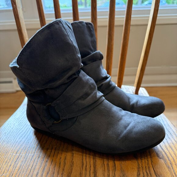 Cloudwalkers - Women's Serena Ankle Boots - Grey Suede-Look - Picture 2 of 6